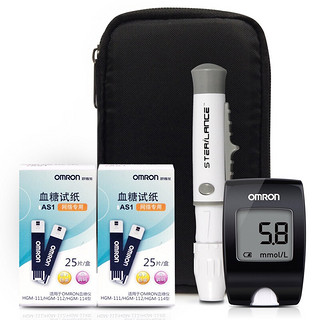 OMRON 欧姆龙 HGM-112 血糖仪 25片血糖试纸+25支采血针