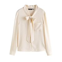 DUSHU 独束 黑标系列 女士长袖衬衫 22DS3456 奶油杏 L