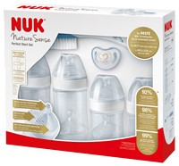 NUK 德国NUK超宽口径新生儿宝宝防胀气母感瓶pp塑料奶瓶安抚套装