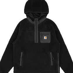 carhartt WIP 饰 logo 连帽毛绒夹克 黑色