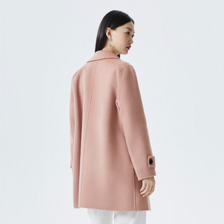 VERO MODA 女士羊毛中长款大衣 322327004 绯红色 XL