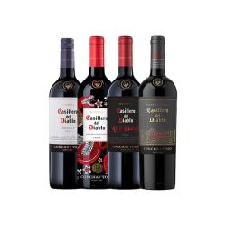 Casillero del Diablo 红魔鬼 干红葡萄酒 750ml魔尊+黑金+尊龙+白标 4瓶组合装