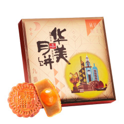 Huamei 华美 月饼中秋月饼大礼包蛋黄莲蓉九星团圆480g