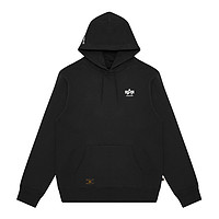 ALPHA INDUSTRIES Logo 印花连帽卫衣 黑色