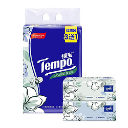 Tempo 得宝 抽纸4层加厚8包90抽(茉莉花味)高端纸巾超值购