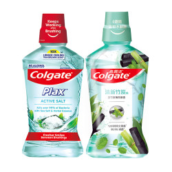Colgate 高露洁 酷爽500ml*2瓶(加赠100ml*1瓶) 漱口水减少口腔细菌清新口气0酒精温和防护家庭装