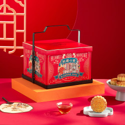 华美 祝福心意 广式月饼 12饼5味 1kg
