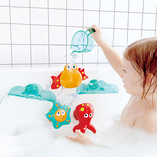 Hape 德国)洗澡玩具6件套婴幼儿洗澡戏水玩具吸吸乐墙面
