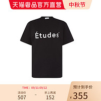 Études ETUDES黑色基础款印花男士T恤男装