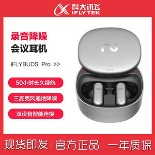 iFLYTEK 科大讯飞 蓝牙耳机会议耳机iFLYBUDS Pro录音降噪真无线长续航耳麦