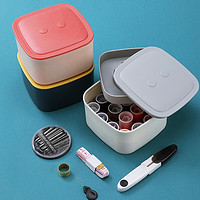 iChoice 16色便携针线盒塑料盒带磁吸顶针套装 粉色
