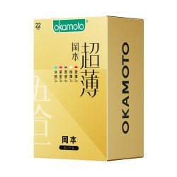 OKAMOTO 冈本 避孕套 安全套 超薄尽享五合一22片装 男女用 套套 成人情趣计生用品 okamoto