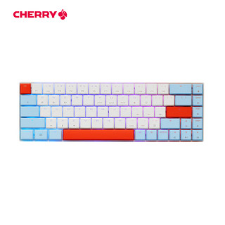 CHERRY 樱桃 MX-LP 2.1 三模无线键盘 G80-3860LVAEU-0 机械键盘 游戏键盘 蓝牙键盘 RGB彩光 白色矮银轴