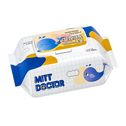 Doctor Mitt 米特医生 湿厕纸100片大包 清洁湿巾宝宝可用 擦除99.9%细菌 100片*4包（400片）量贩装