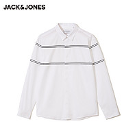 杰克琼斯 男士纯棉条纹衬衫 221405028