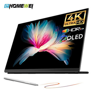 EHOMEWEI 13.3英寸 OLED便携式显示器4K分辨率