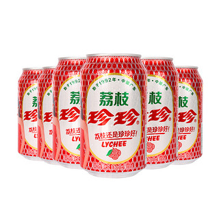 88VIP：珍珍 荔枝 果味型汽水 330ml* 6听