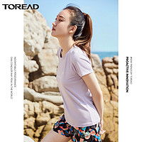 TOREAD 探路者 T恤 2021春夏新款户外女式小雏菊印花宽松时尚潮流运动体恤