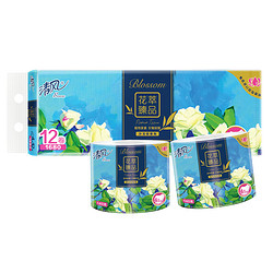 Breeze 清风 有芯卷纸 花萃臻品4层加厚 140克12卷 卫生纸卷筒纸 纸巾卷纸