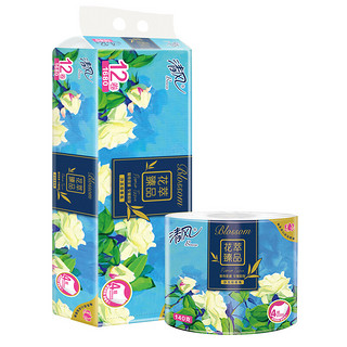 Breeze 清风 花萃臻品系列 有芯卷纸 4层*140g*12卷