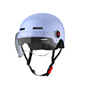 HWS A1 摩托车头盔 半盔 透明镜片 波波紫 均码