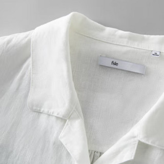 FANSILANEN 范思蓝恩 女士短袖衬衫 22FS2644 气质白 XL