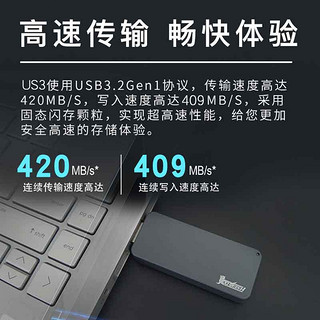 cool-fish 固态U盘USB3.2高速移动固态闪存优盘电脑外置系统大容量Type-C手机u盘 256G