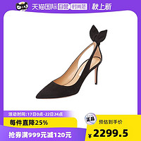 AQUAZZURA 黑色皮革尖头女士细高跟鞋女鞋