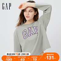 Gap 盖璞 女装秋季2022新款LOGO休闲长袖T恤445769运动上衣