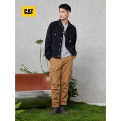 CAT 卡特彼勒 卡特工装鞋马丁靴短靴男鞋 2022秋冬新款舒适出行牛皮面橡胶底中帮靴子男士户外鞋 深灰 39