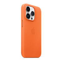 Apple 苹果 iPhone 14 Pro Max 专用 MagSafe 皮革保护壳 iPhone保护套 手机壳 - 经典橙色