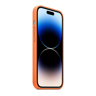 Apple 苹果 iPhone 14 Pro Max 专用 MagSafe 皮革保护壳  iPhone保护套 手机壳 - 经典橙色