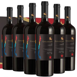CHILEAUTARO 黑智利星 中央山谷佳美娜干型红葡萄酒 6瓶*750ml套装