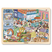 mideer 弥鹿 小镇集市 普通拼图 100片