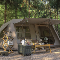 Naturehike 挪客（NatureHike）屋脊13自动帐篷户外露营装备两室一厅防水防晒帐篷 深咖色