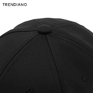 TRENDIANO2022年新款春夏潮牌时尚五金logo纯色简约弯额棒球帽男
