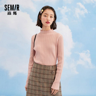 Semir 森马 19-420070401 女士半高领针织衫