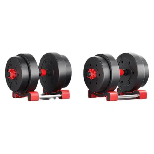 SND 施耐德 环保包胶哑铃+杠铃 黑色 15kg