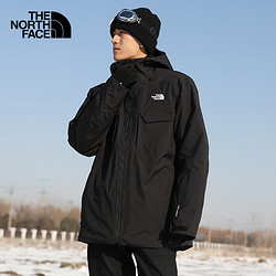 THE NORTH FACE 北面 断码清仓 北面三合一男外套秋冬新款户外运动服加厚 保暖两件套棉内胆滑雪服3M4M