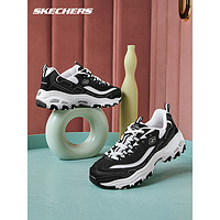 SKECHERS 斯凯奇 D'lites熊猫款 厚底时尚休闲鞋 11930 黑色/白色/BKW 39