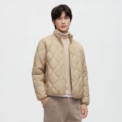 波司登 2022新款菱格男式轻薄休闲通勤百搭羽绒服