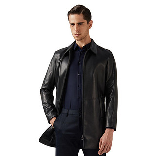 k-boxing 劲霸男装 男士皮衣 hpla3633 黑色 xl