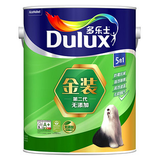 Donless 多乐士 Dulux）金装第二代五合一无添加内墙乳胶漆油漆涂料墙面漆A8154 5L定制品