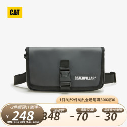 CAT 卡特彼勒 卡特斜挎包 新款纯色百搭休闲单肩包肩挎包 黑色 均码