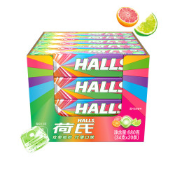 HALLS 荷氏 维C水果味硬糖什果口味 20条