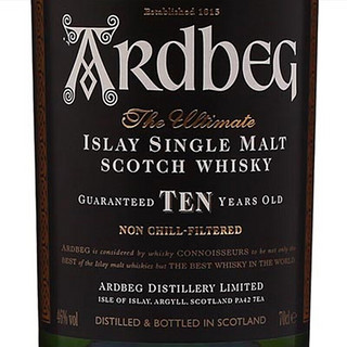 Ardbeg 雅柏 阿贝 10年 单一麦芽 苏格兰威士忌 46%vol 700ml