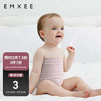 EMXEE 嫚熙 护肚子肚围肚兜婴儿秋冬新生儿护肚脐宝宝防着凉保暖腹部神器 MX-498203674粉条+蓝粉细条17*17cm