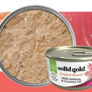 solid gold 素力高 椰子油系列 三文鱼金枪鱼猫罐头 85g*12罐