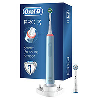 Oral-B 欧乐-B 电动牙刷成人小圆头牙刷3D声波旋转摆动PRO3700雾霾蓝