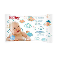 Nuby 努比 婴儿便携手口棉柔湿巾 10抽*10包